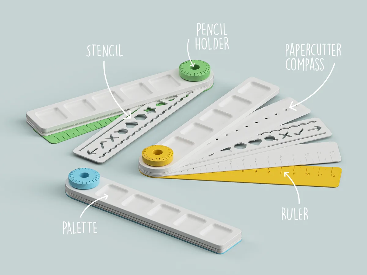 Juego plegable de útiles escolares