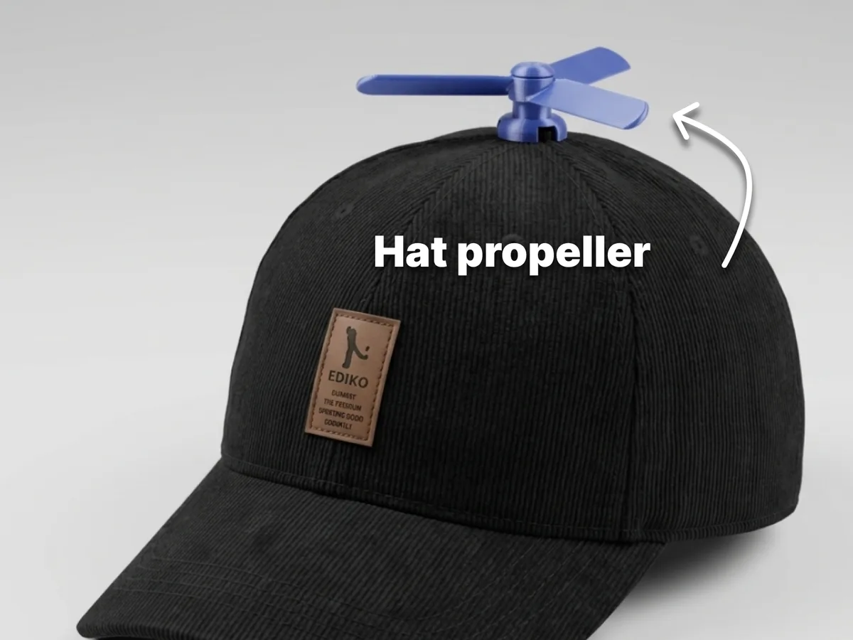 Hélice miniatura para gorra