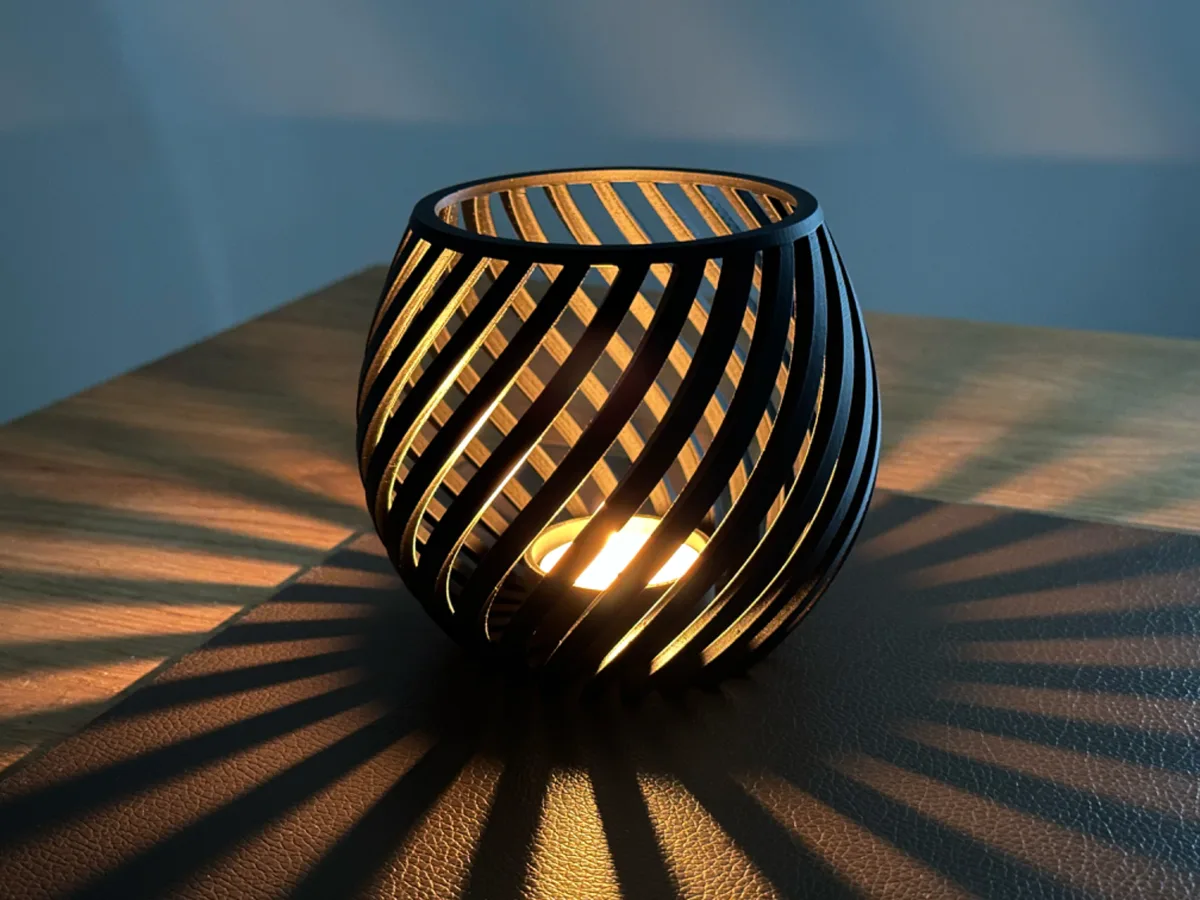 Portavela de espiral moderno