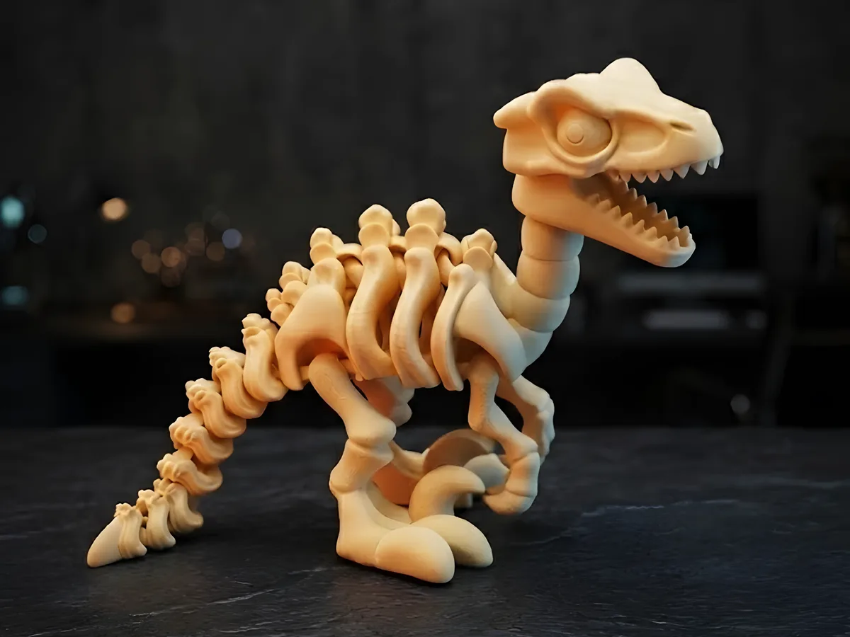 Velocirraptor esqueleto articulado