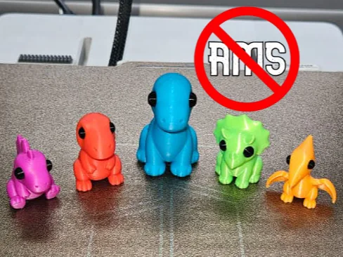 Manada de dinosaurios articulados