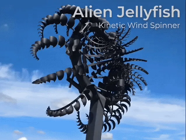 Molinete de jardín con forma de medusa