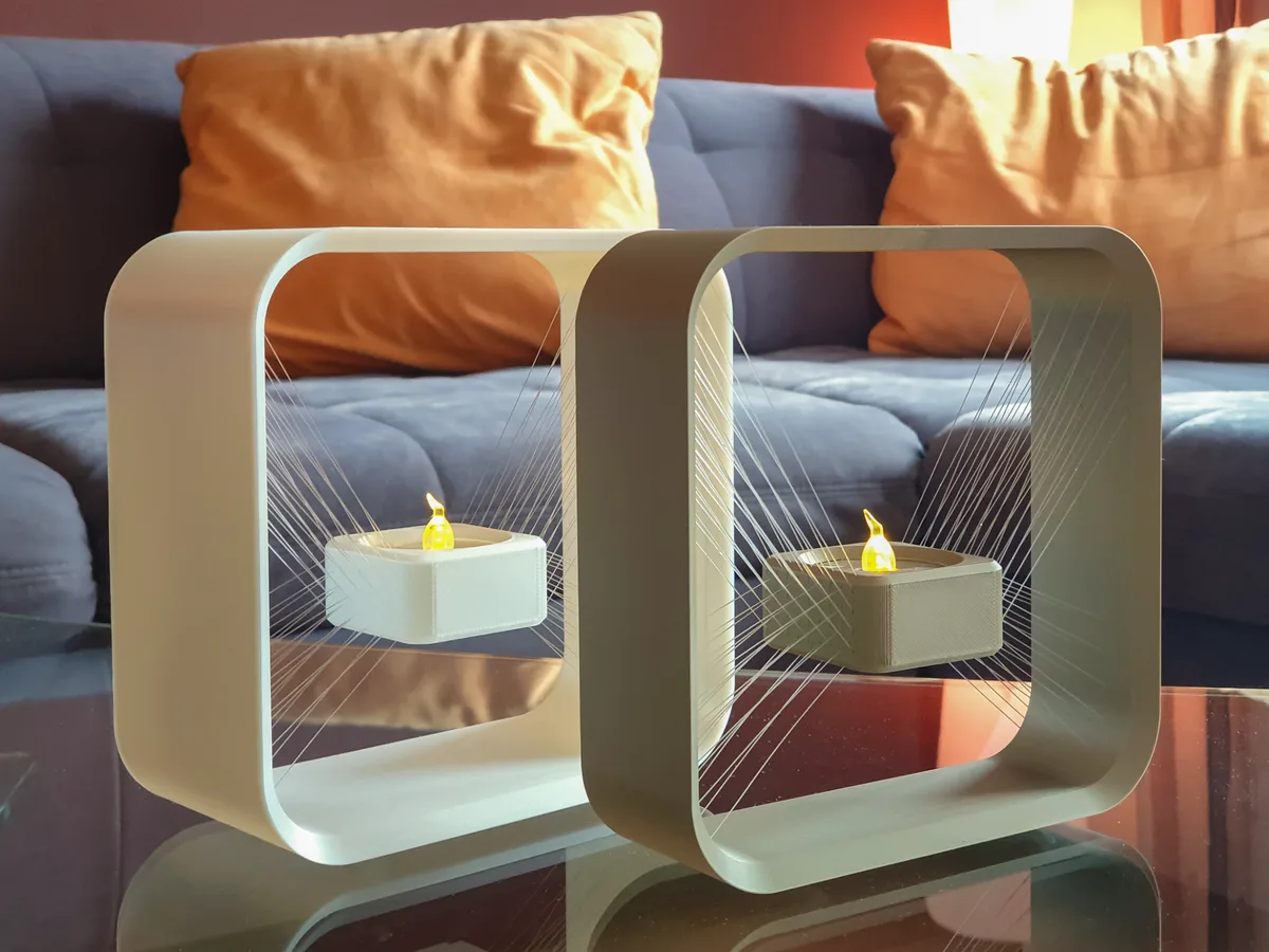 Portavela colgante para luz led