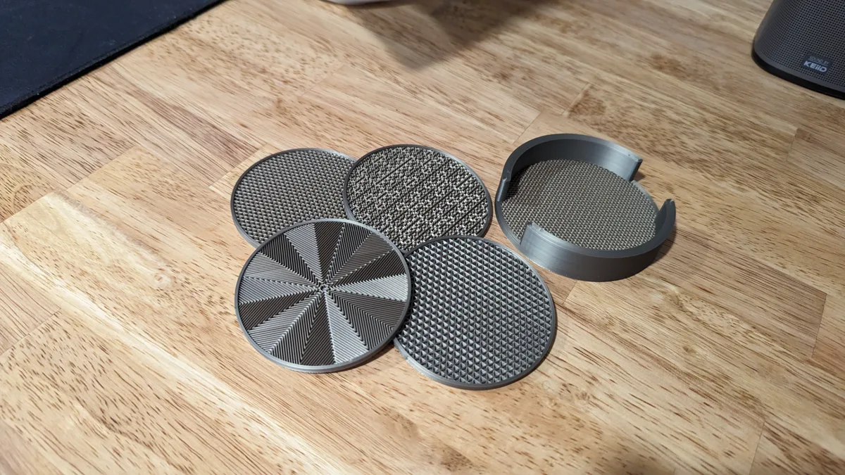 Juego de posavasos con soporte