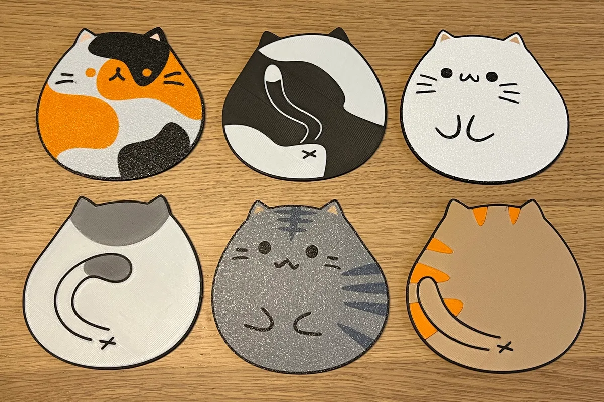 Posavasos de gatos gorditos
