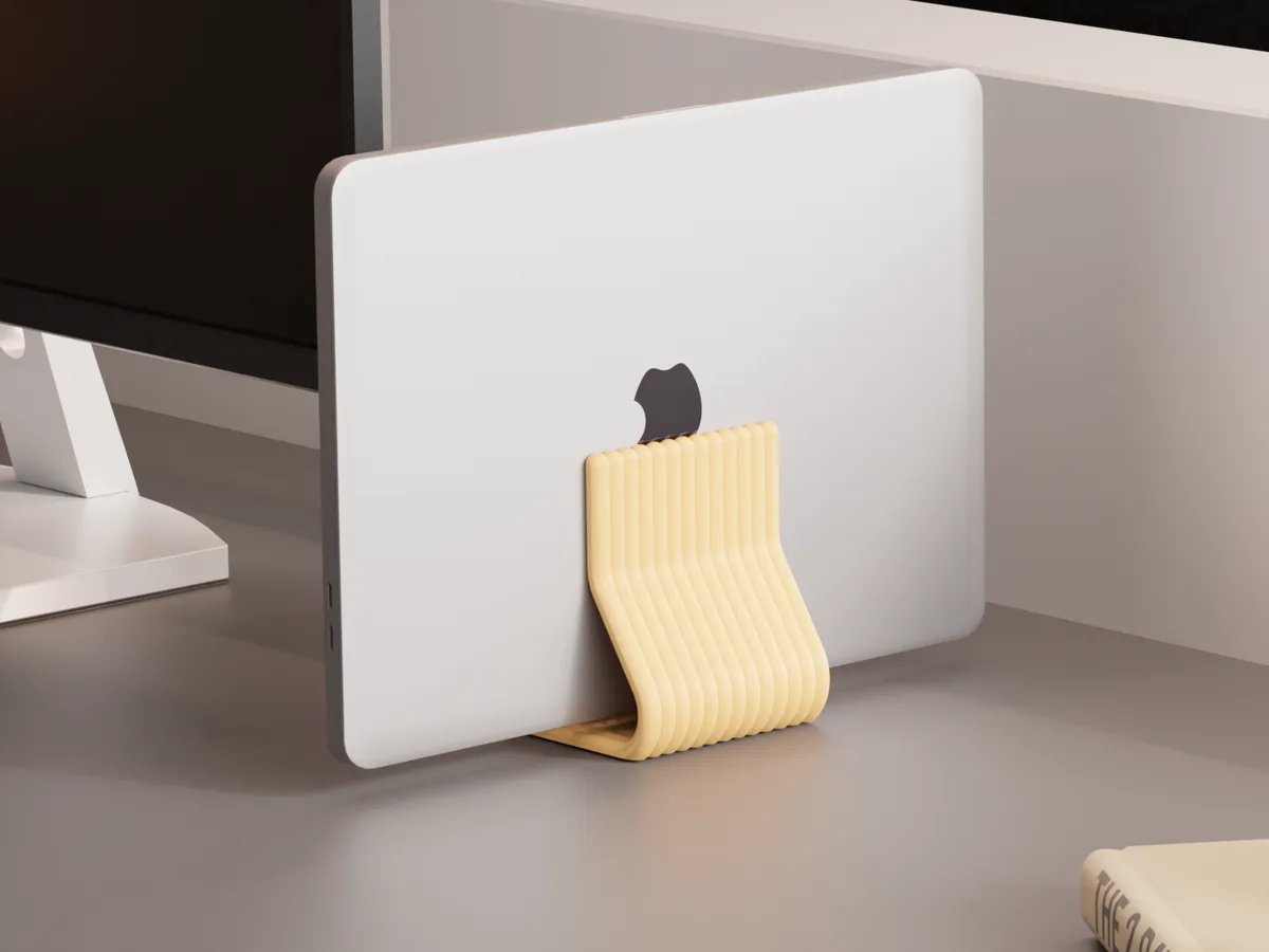 Soporte vertical de notebook con tope regulable