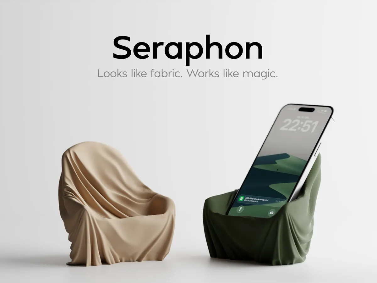 Soporte de celular con forma de tela