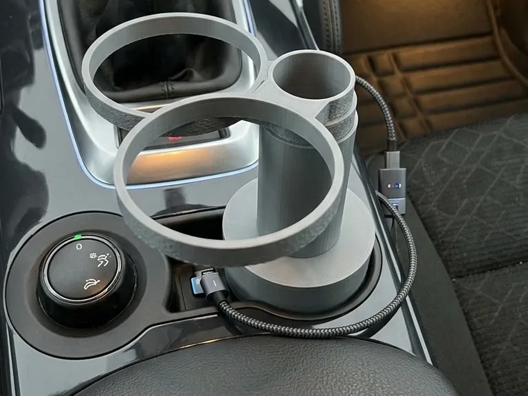 Doble portavasos para el auto