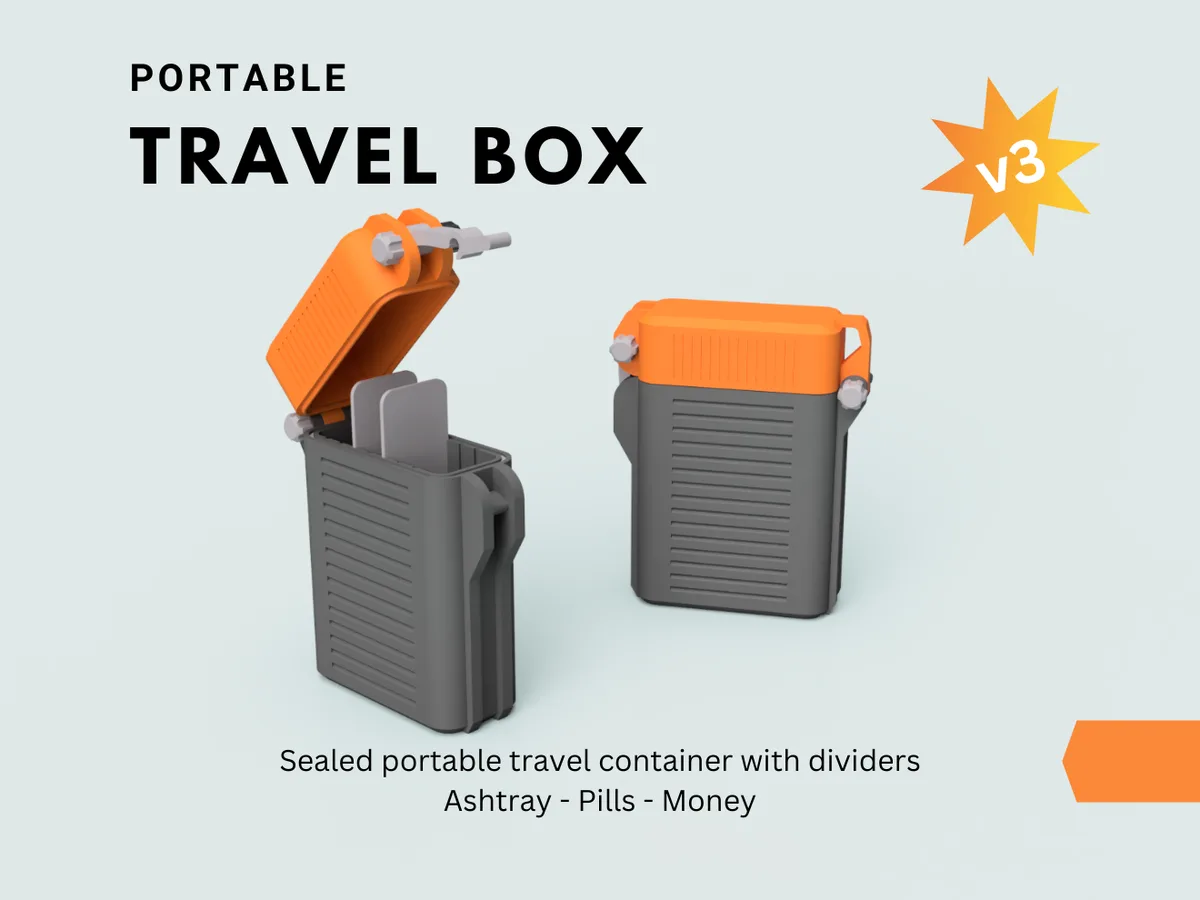Caja de viaje de tres usos