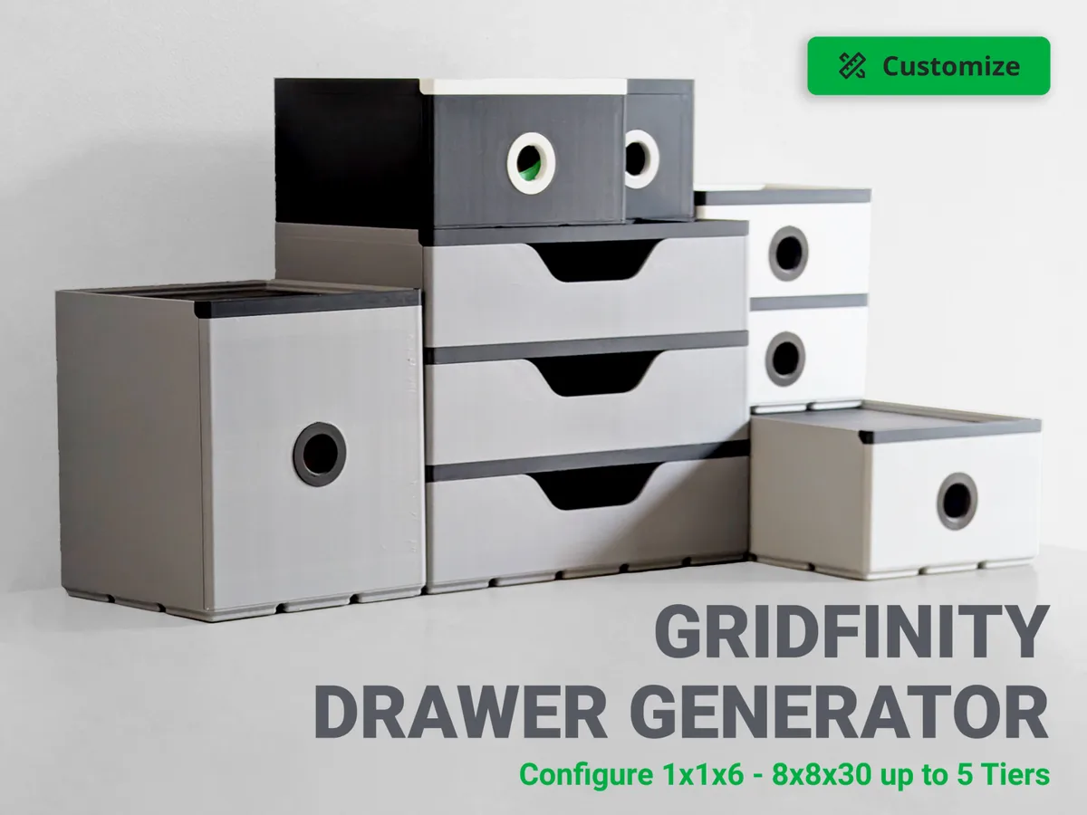 Generador de cajones modulares Gridfinity
