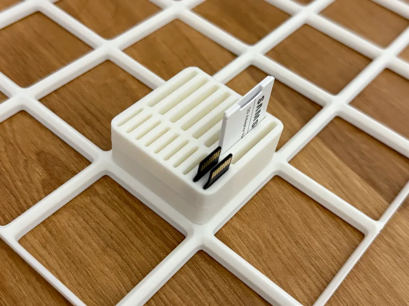 Cajón Gridfinity para tarjetas de memoria
