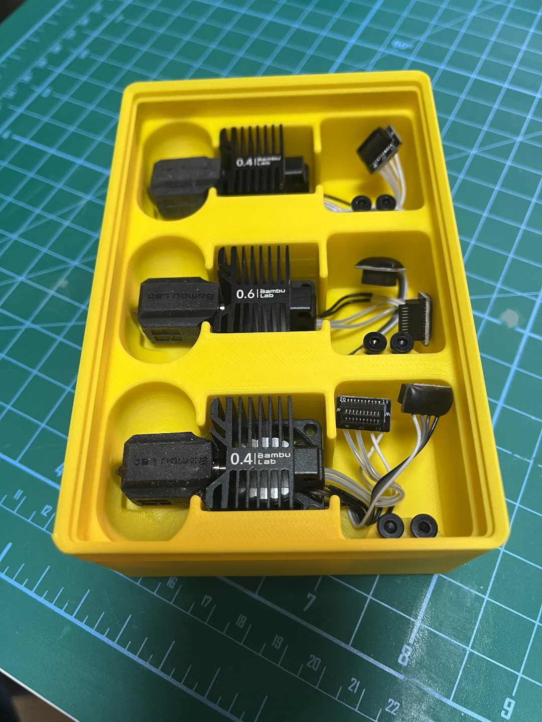 Caja Gridfinity para fusor de repuesto