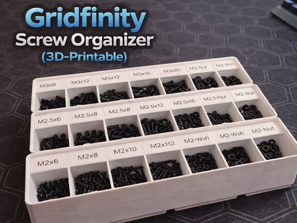 Organizador de tornillos para el cajón