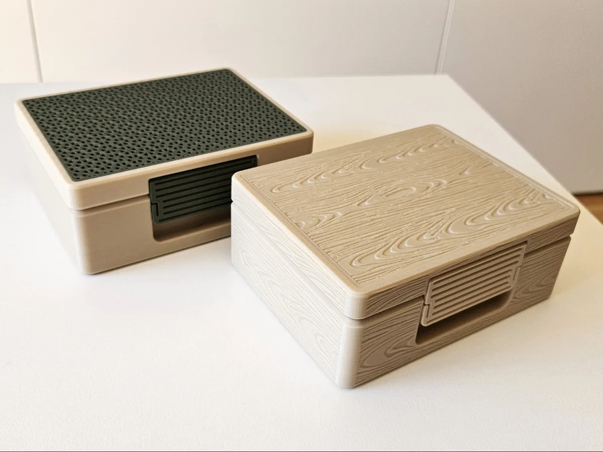 Caja con traba a presión