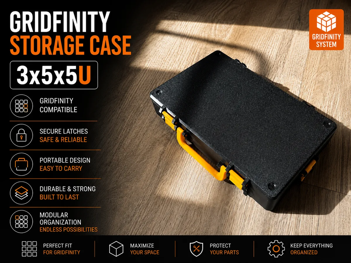 Caja Gridfinity de tres por cinco celdas