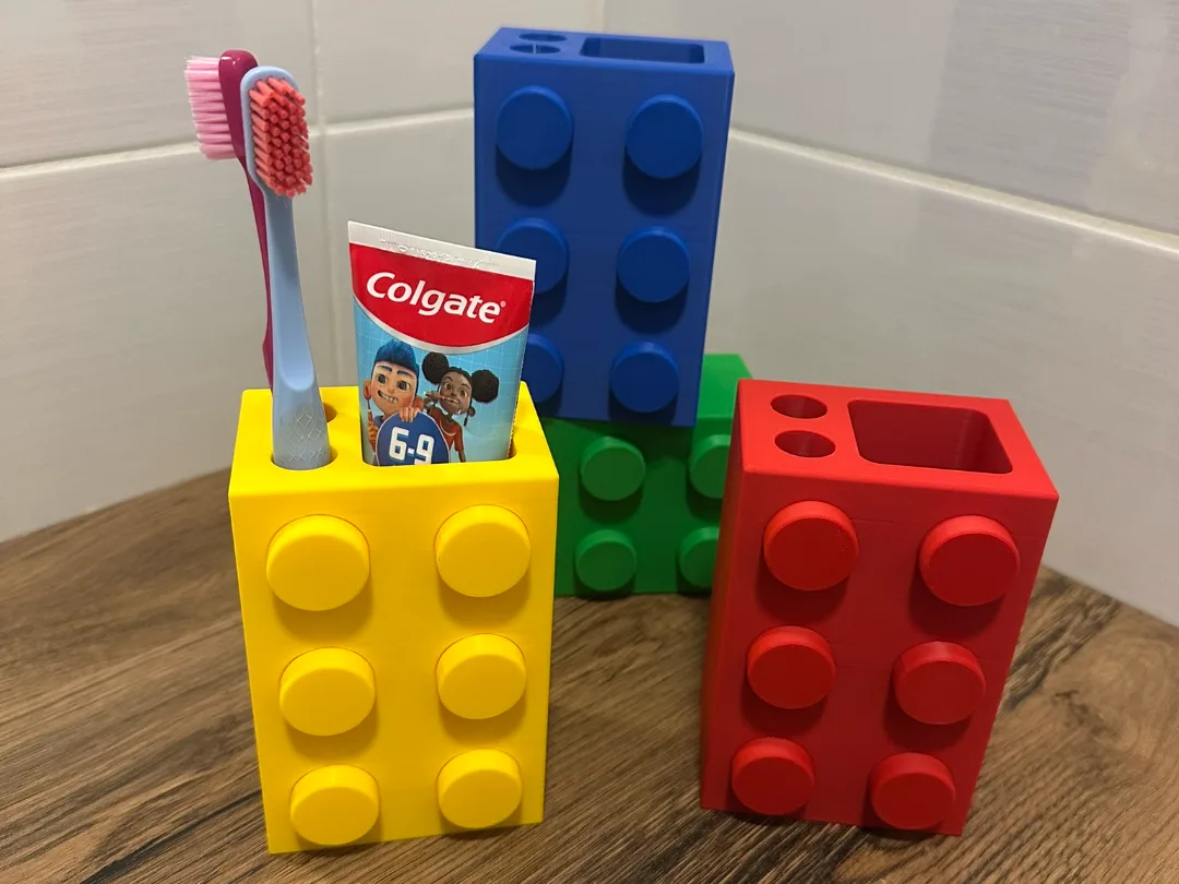 Soporte de cepillos con forma de ladrillo