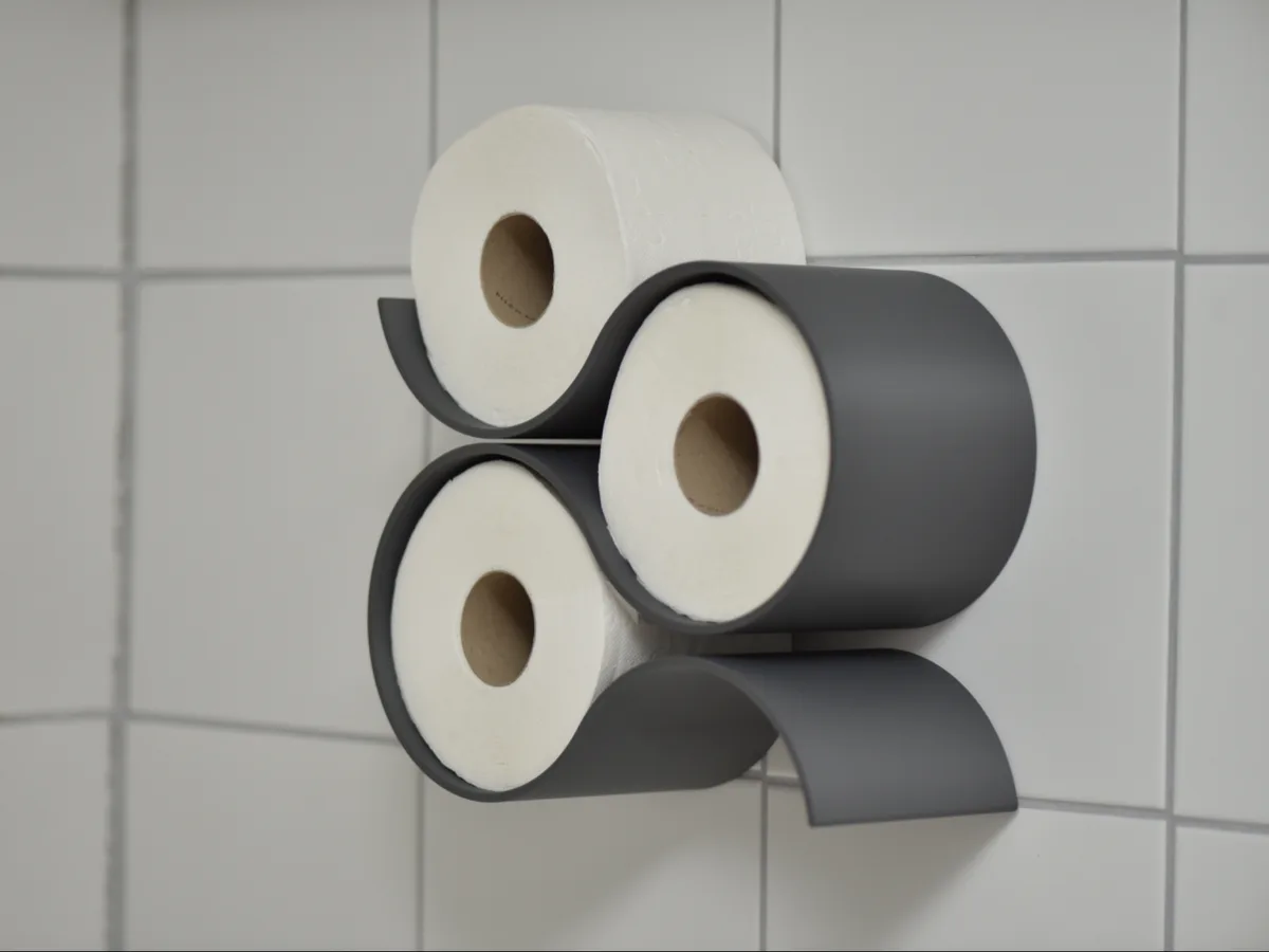 Portarrollos minimalista para tres rollos