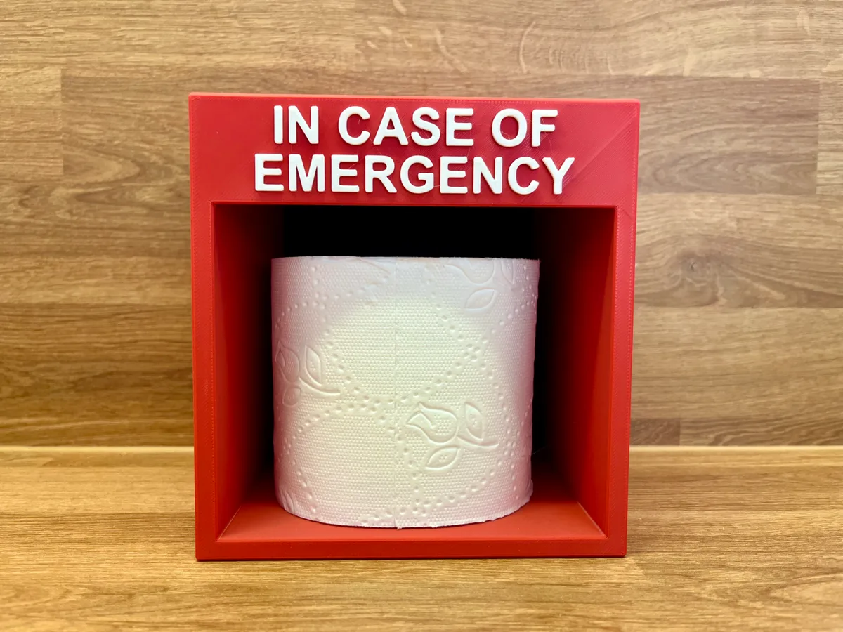 Caja de emergencia para el último rollo