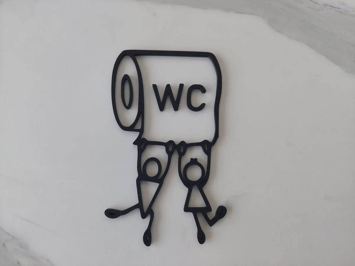 Cartel de baño para la pared