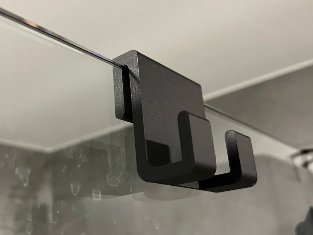 Soporte de maquinita para mampara de vidrio