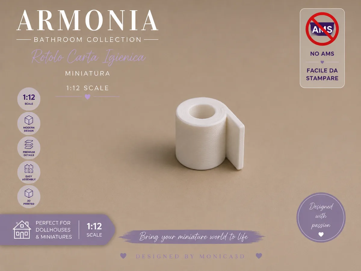 Rollo de papel higiénico en miniatura