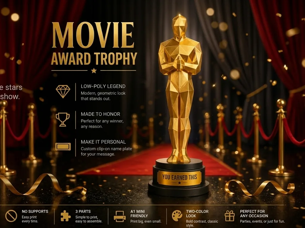 Trofeo de premio con placa a medida