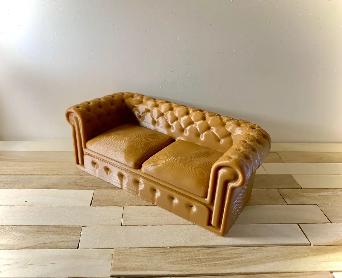 Sillón chesterfield escala 1:12