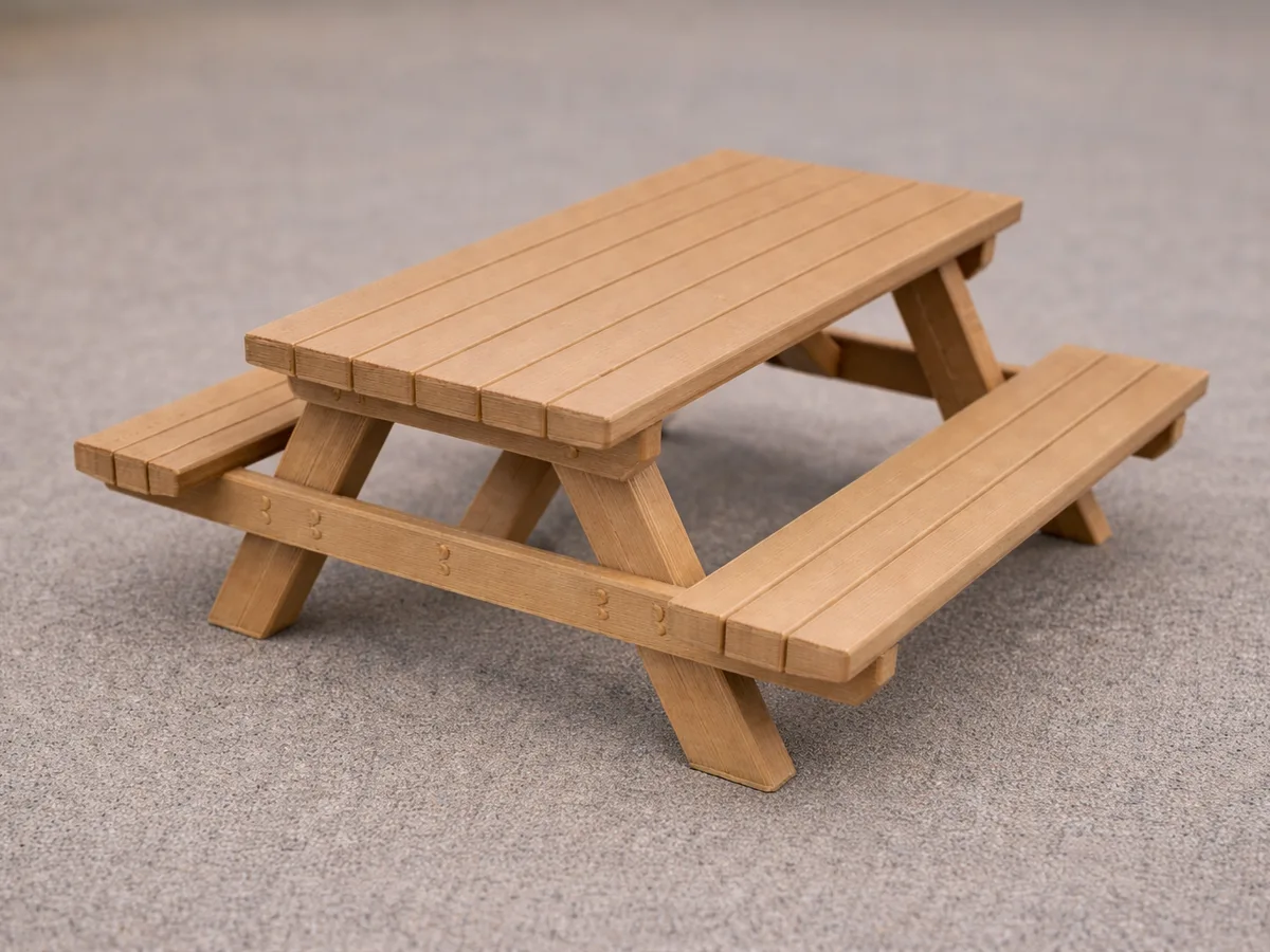 Mesa de picnic en miniatura