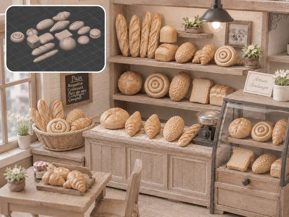 Juego de panes en miniatura