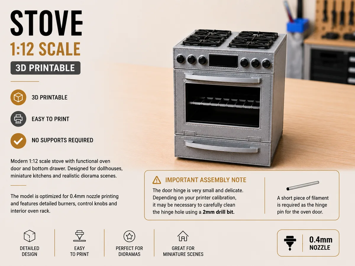 Cocina completa a escala uno a doce