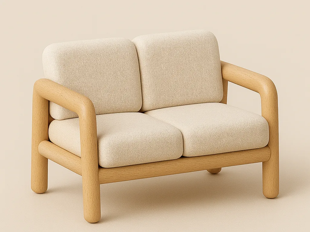 Sillón japandi en miniatura