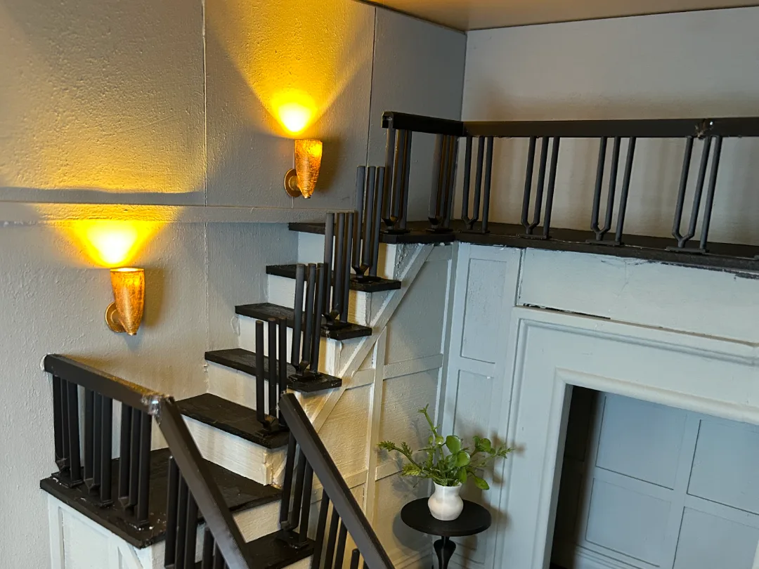 Aplique de pared con luz para casa de muñecas