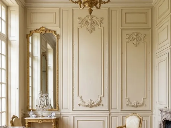 Paneles de boiserie para casa de muñecas