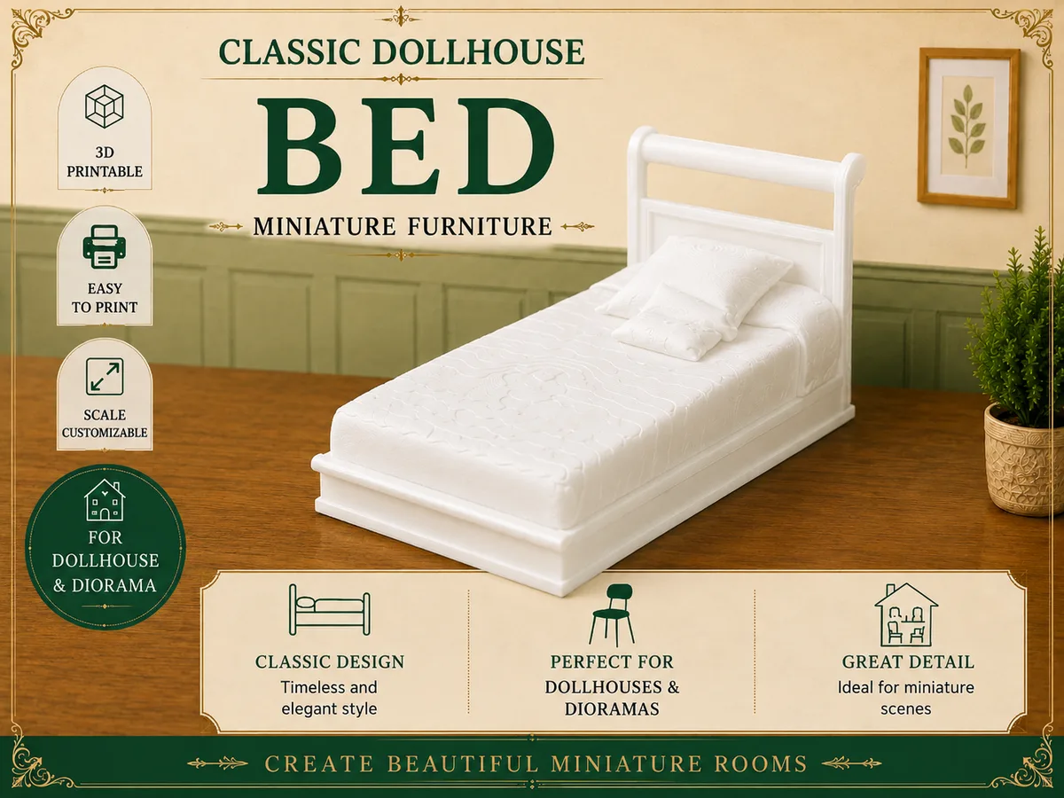 Cama clásica en miniatura