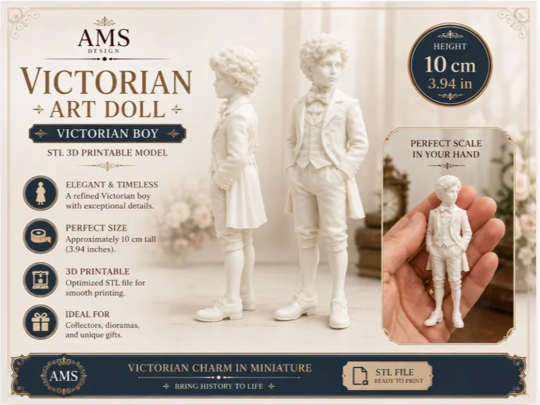 Figura de chico de época en miniatura