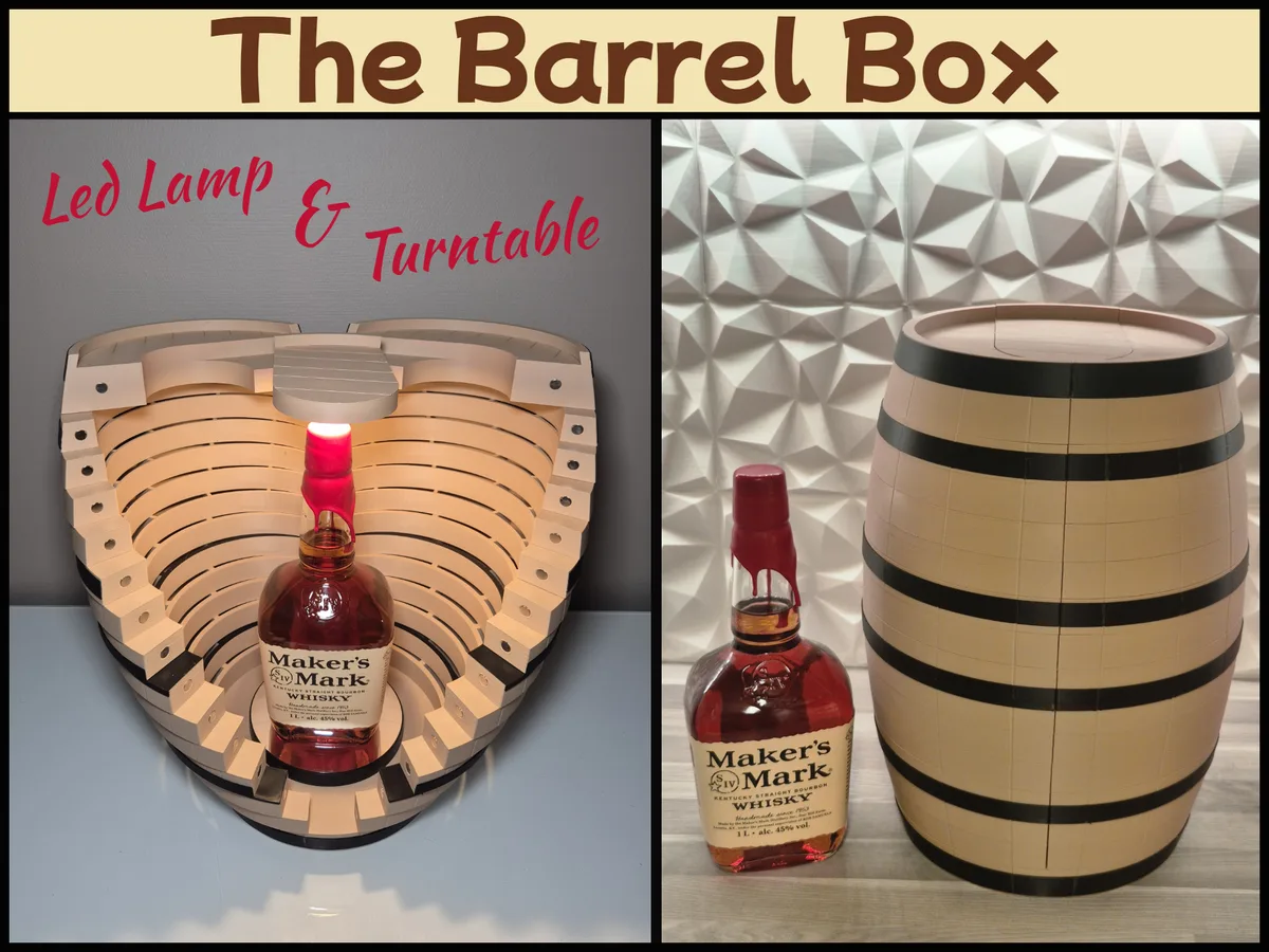 Caja con forma de barril