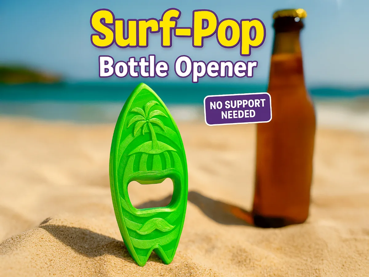 Destapador con forma de tabla de surf