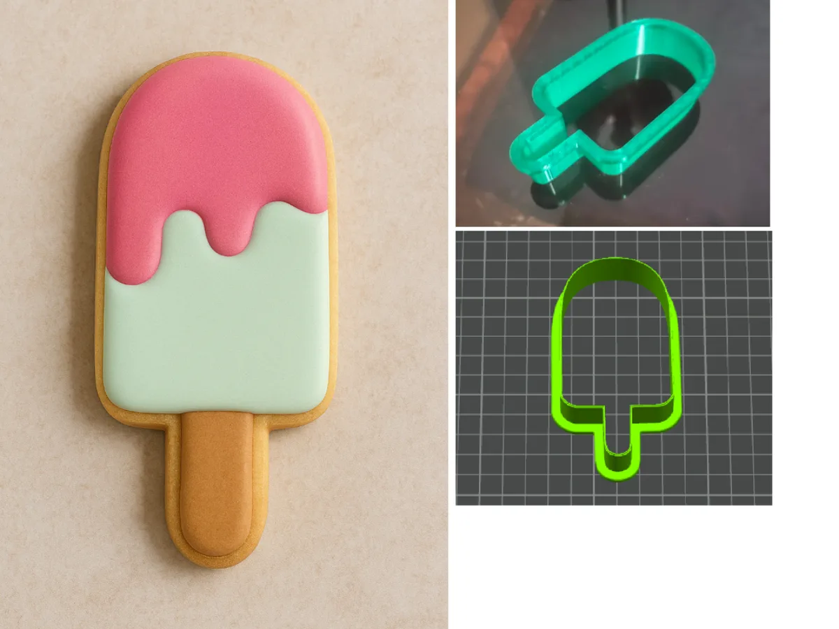 Cortante de galletitas con forma de palito helado