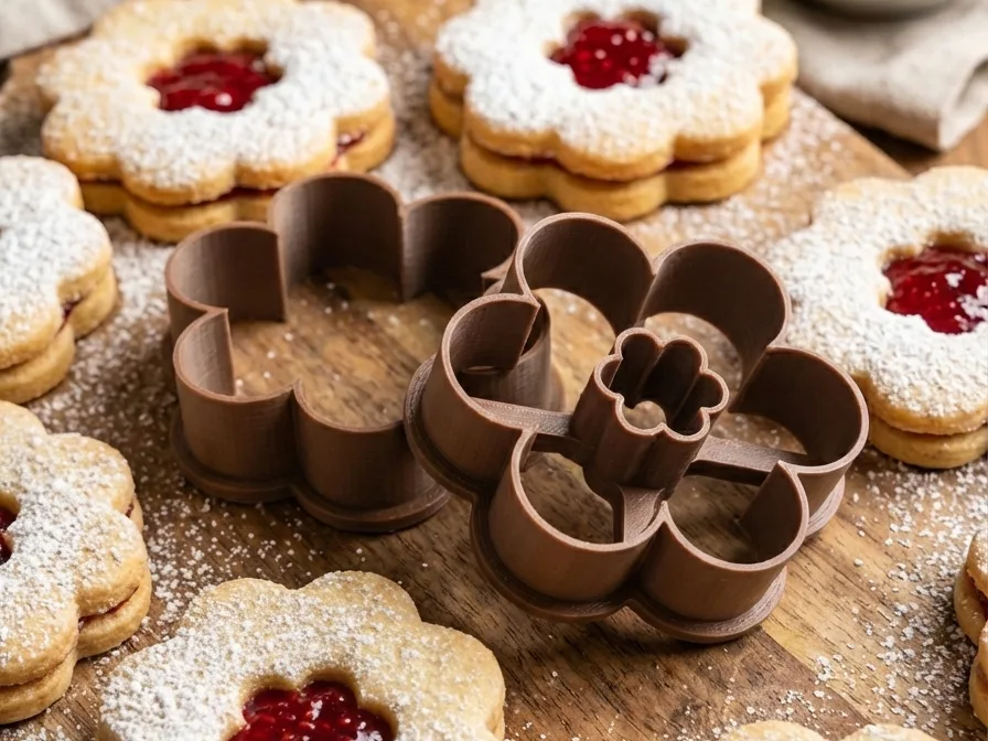 Cortante de galletitas de flor con ventana