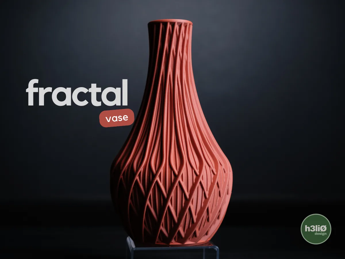 Jarrón con patrón fractal