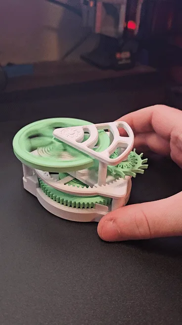 Reloj de escape impreso a la vista