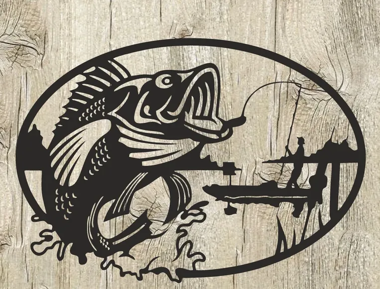 Cuadro de pesca para la pared