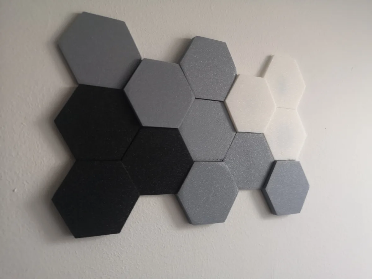 Cuadro hexagonal de pared