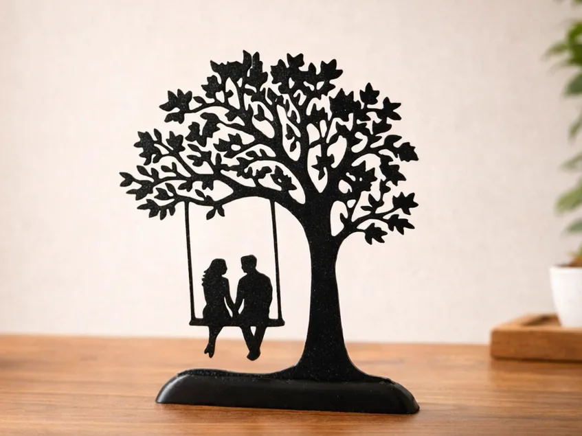 Árbol decorativo de corazones