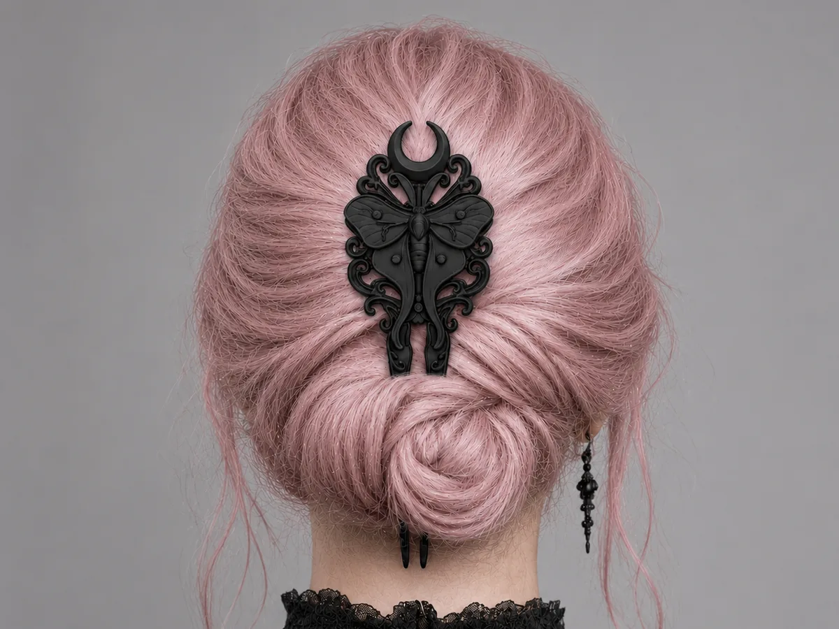 Horquilla de pelo con forma de polilla