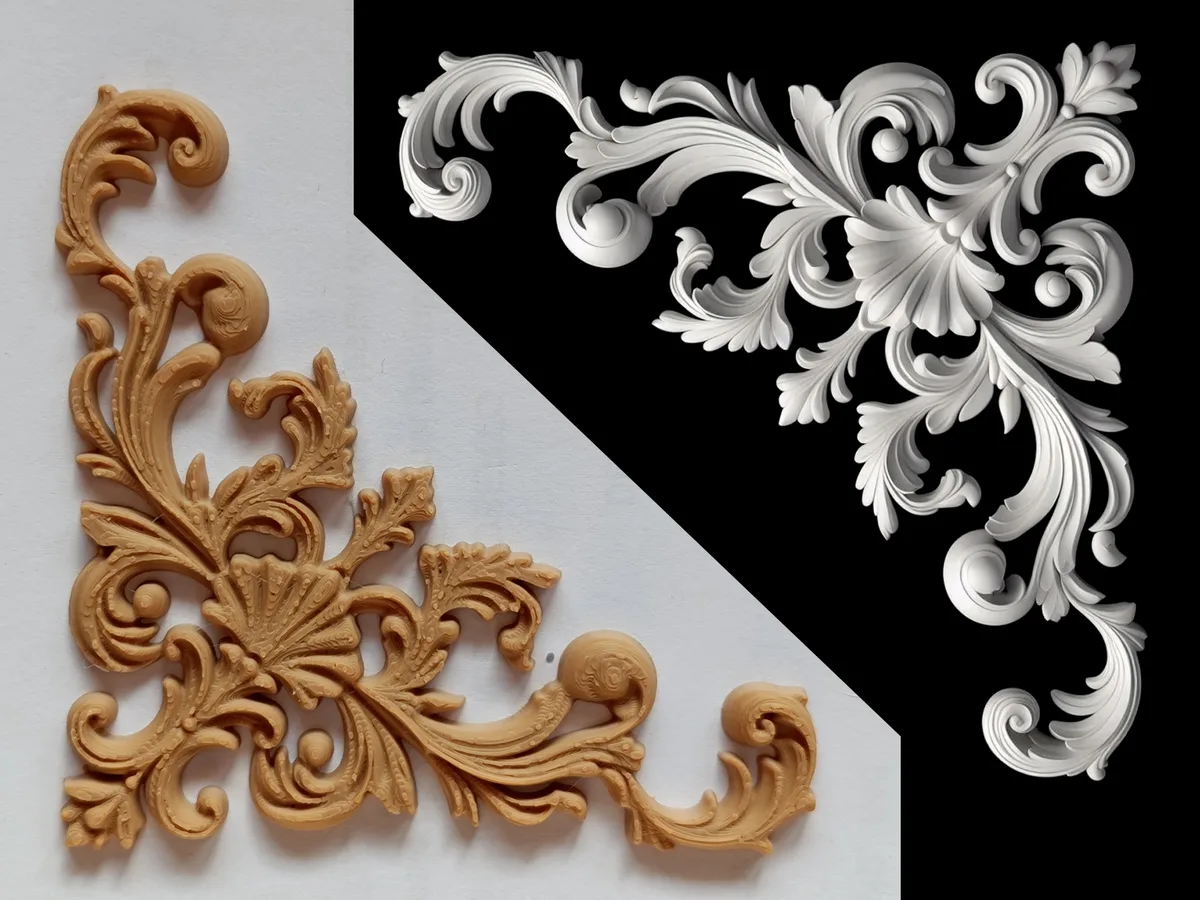 Moldura decorativa de esquina