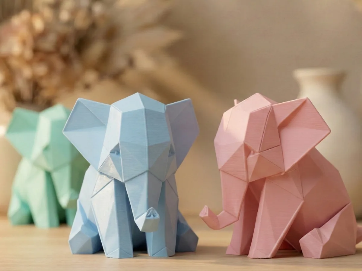 Elefante de papel plegado
