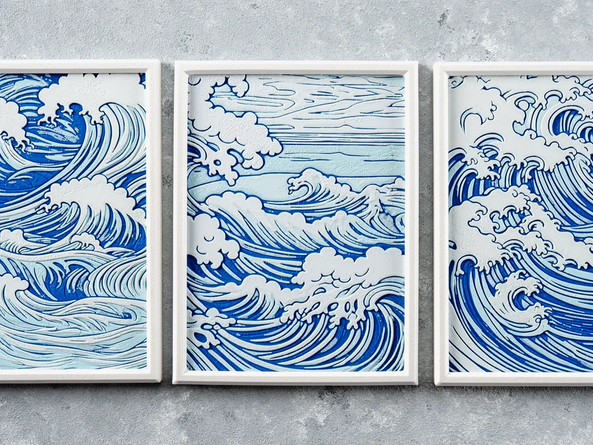 Cuadro de pared con olas