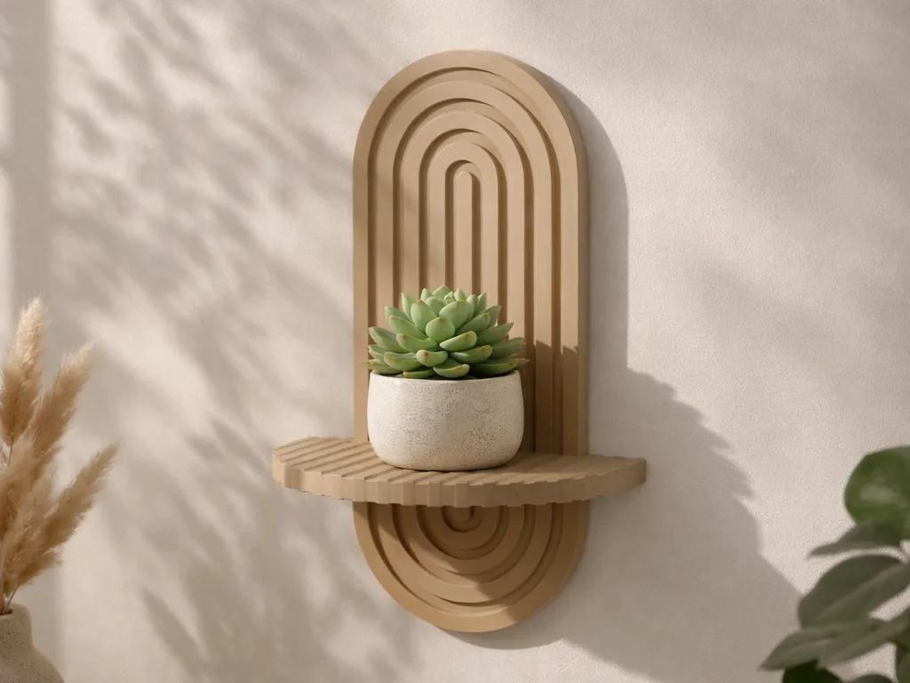 Estante de pared con arco