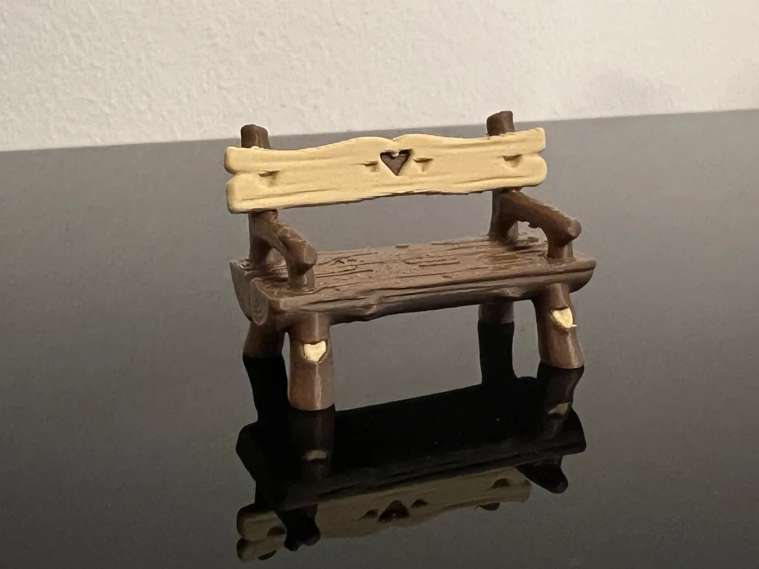 Banquito en miniatura para jardín
